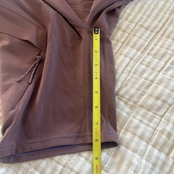 Lululemon Cargo Super High Rise Hiking Bike Shorts Women's 6 Dark Oxide Run Yoga - Picture 6 of 10